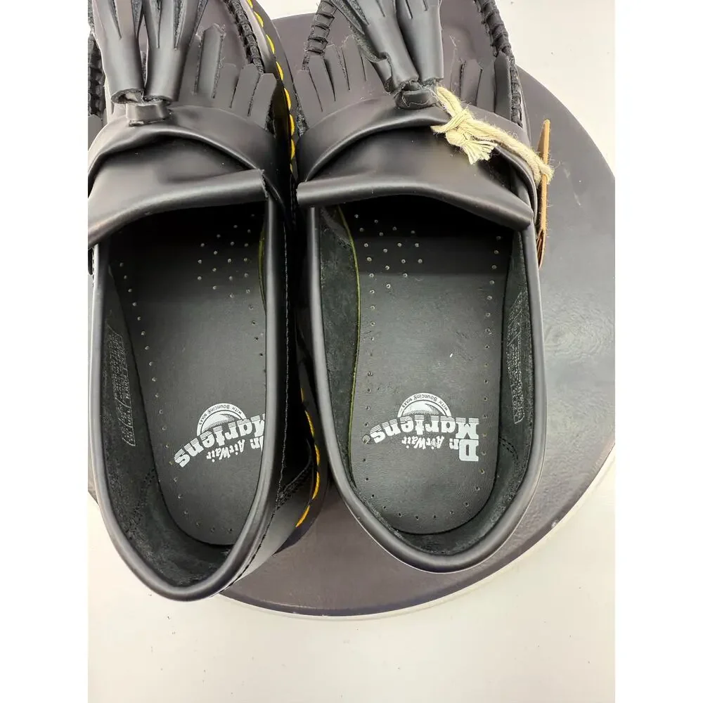 Dr. Martens Adrian Quad Womens Size 5 Black Leather Platform Tassel Loafers Goth